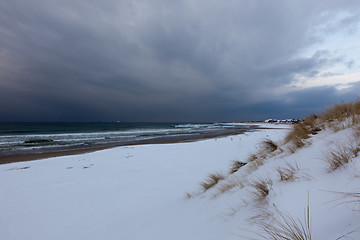 Image showing Winter on the beach