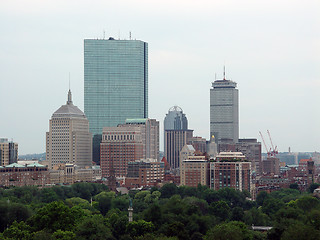 Image showing Boston Skyline from  Beacon Street