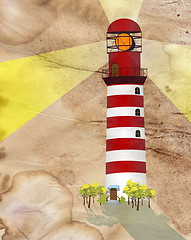 Image showing Lighthouse grunge