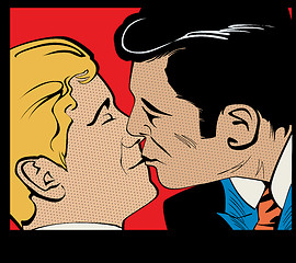 Image showing Pop art gay couple