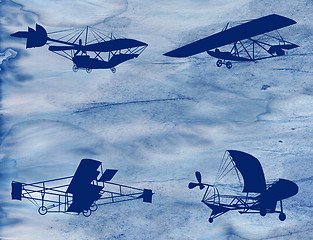 Image showing Grunge aircraft, background