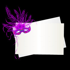 Image showing Mardi Gras purple mask
