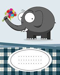 Image showing Text card with elephant