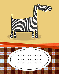 Image showing Text card with giraffe