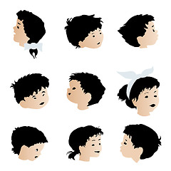 Image showing Children faces, expressions