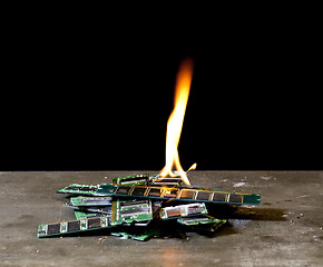 Image showing flames on memory modules