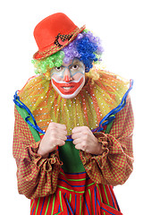 Image showing Portrait of an angry clown