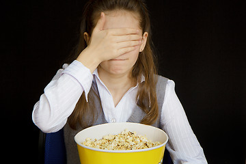 Image showing girl in a movie theater