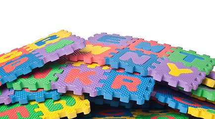 Image showing Pile of alphabet blocks