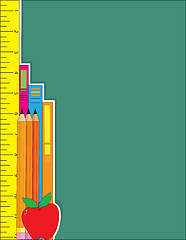 Image showing Ruler Pencils Books