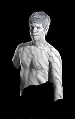 Image showing bodypainted marble man