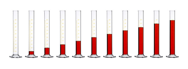 Image showing measuring cylinders in a row