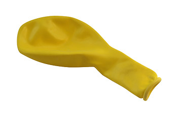Image showing yellow balloon upright