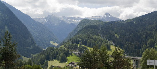 Image showing alpine scenery at summer time