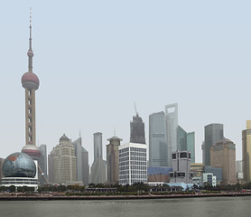 Image showing Shanghai at Huangpu River