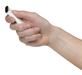 Image showing hand holding a remote control