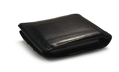 Image showing black leather moneybag