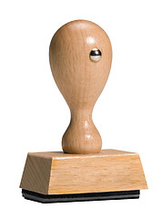 Image showing wooden rubber stamp