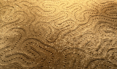 Image showing abstract snake pattern in the sand