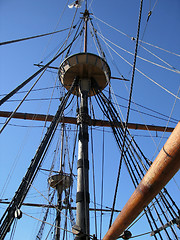 Image showing Mayflower II detail