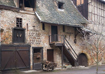 Image showing rustic facade detail in Colmar