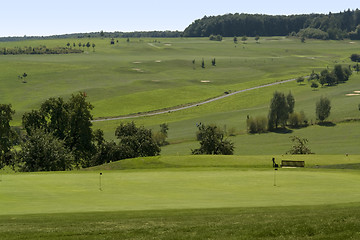 Image showing golf scenery at summer time