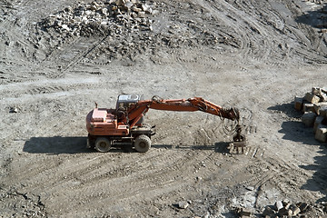 Image showing resting red quarry digger