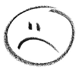 Image showing unhappy smiley sketch