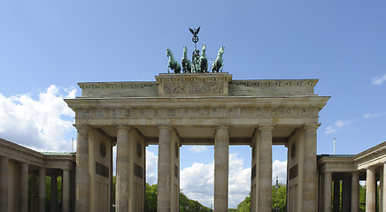 Image showing Brandenburger Tor detail at summer time