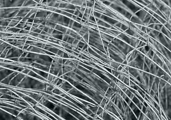 Image showing mesh wire fence detail