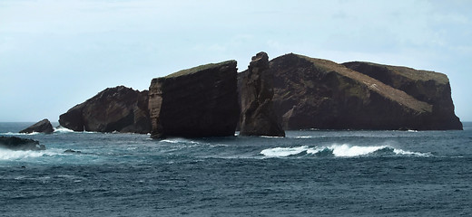 Image showing coastal rock formation at the Azores