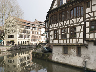 Image showing canal scenery in Strasbourg