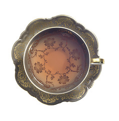 Image showing filled nostalgic tea cup