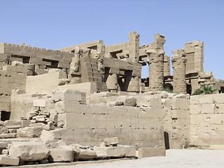 Image showing sunny scenery around Precinct of Amun-Re