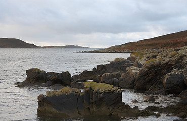 Image showing scottish coast with stones