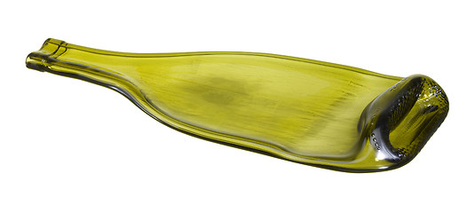 Image showing flat green bottle