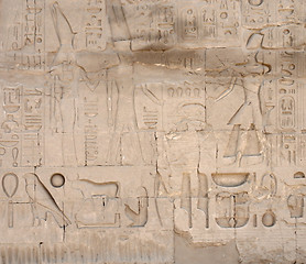 Image showing relief at Precinct of Amun-Re in Egypt