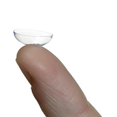 Image showing contact lens on finger tip