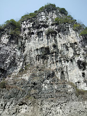 Image showing rock face at River Shennong Xi