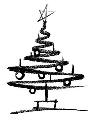 Image showing christmas tree sketch