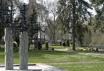 Image showing graveyard at spring time