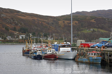 Image showing fishing boats near Ullapool