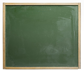 Image showing old used blackboard