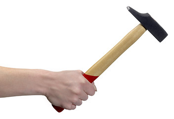 Image showing hand and hammer