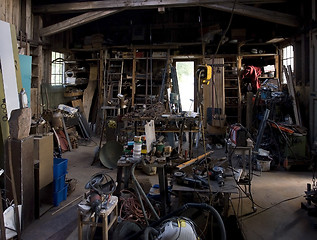 Image showing inside a welding garage