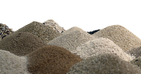 Image showing various brown toned sand piles together