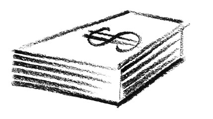 Image showing sketched stack of Dollars