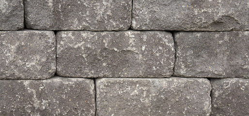 Image showing dry masonry wall detail