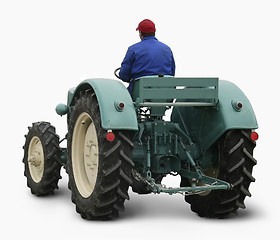 Image showing man driving a tractor