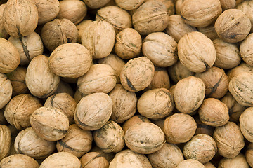 Image showing unpeeled walnut background